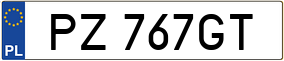 Truck License Plate